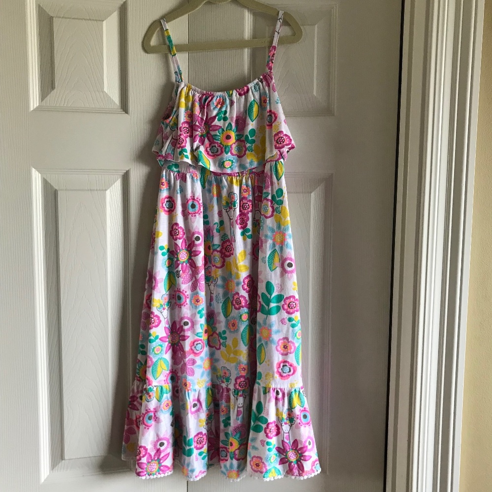 Girls floral cotton dress,Sferra, SZ  11-12, EUC